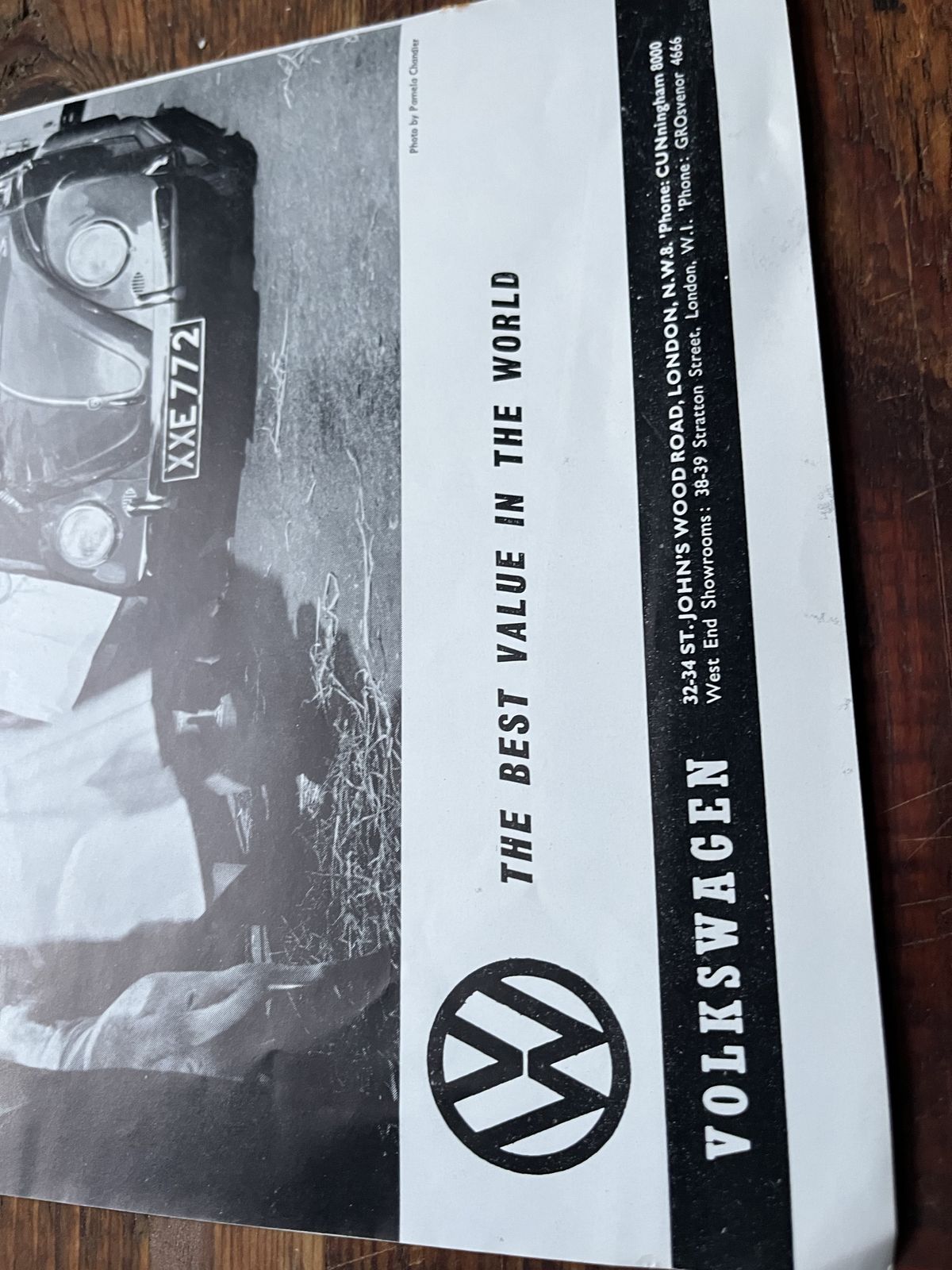Original Volkswagen Advertising Print 1960s photo for sale