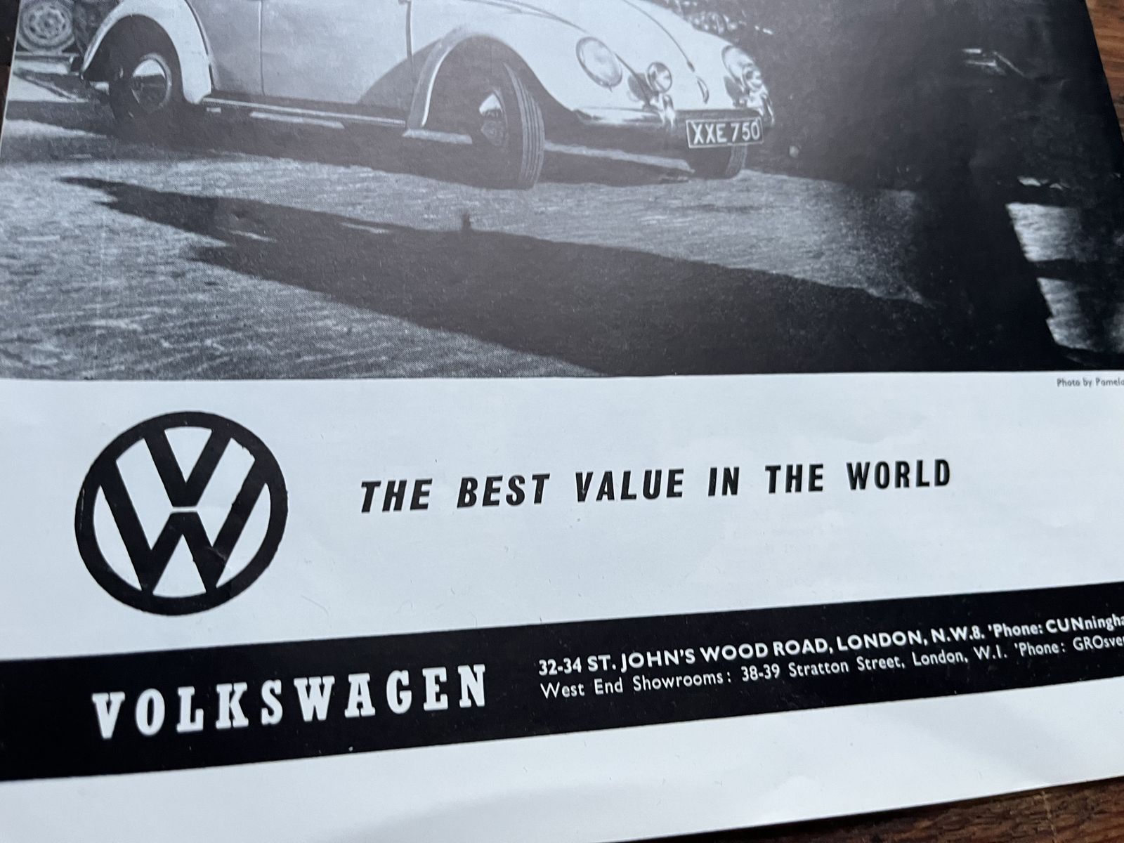 Original Volkswagen Advertising Print 1960s photo 76.0