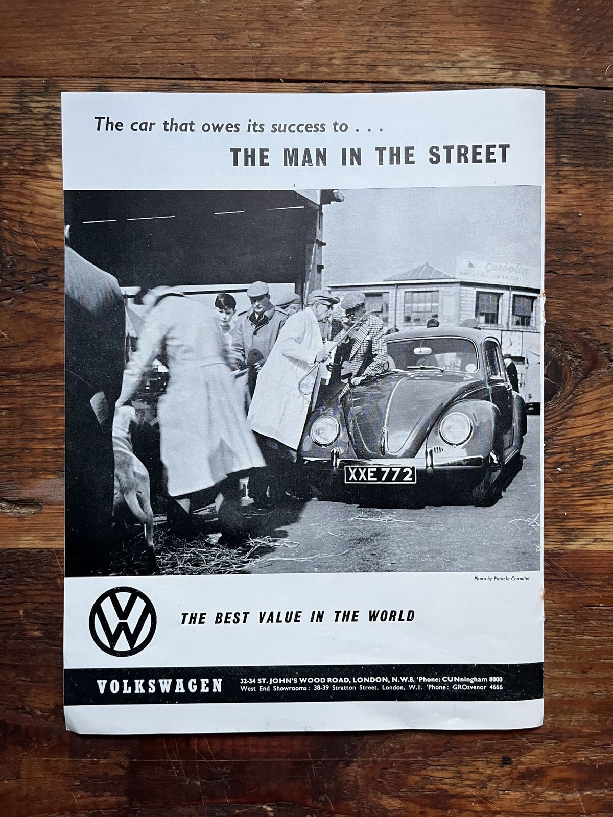 Original Volkswagen Advertising Print 1960s photo vinterior