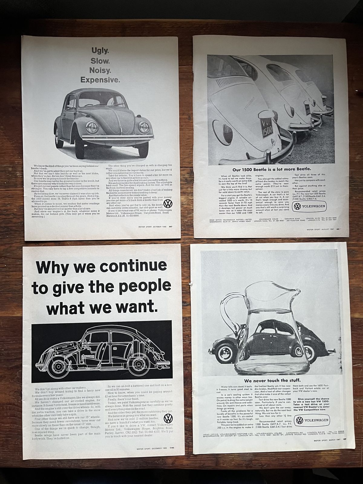 Original Volkswagen Advertising Print 1960s photo for sale