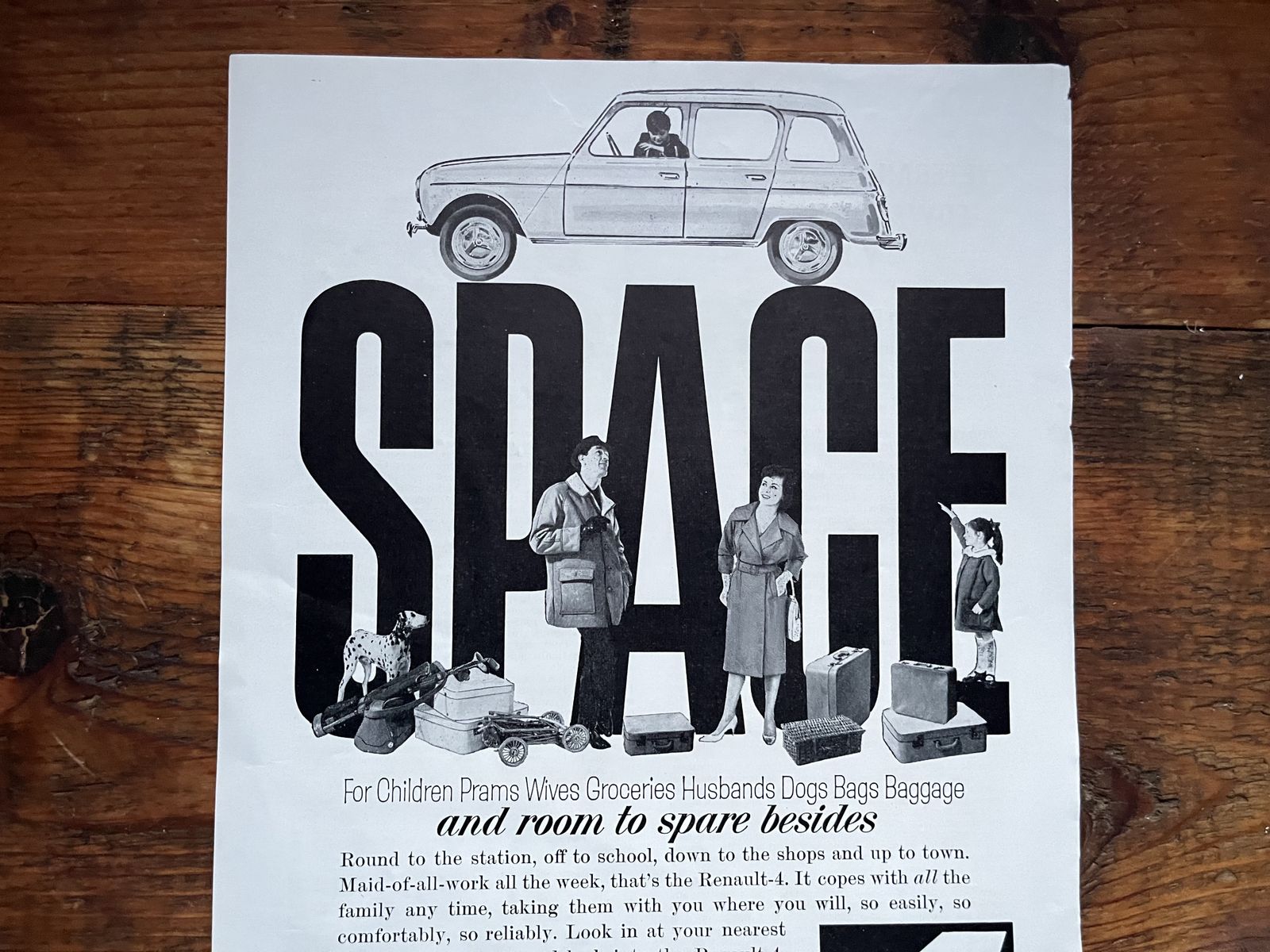 Original Renault 4 Advertising Print 1960s photo 65.99