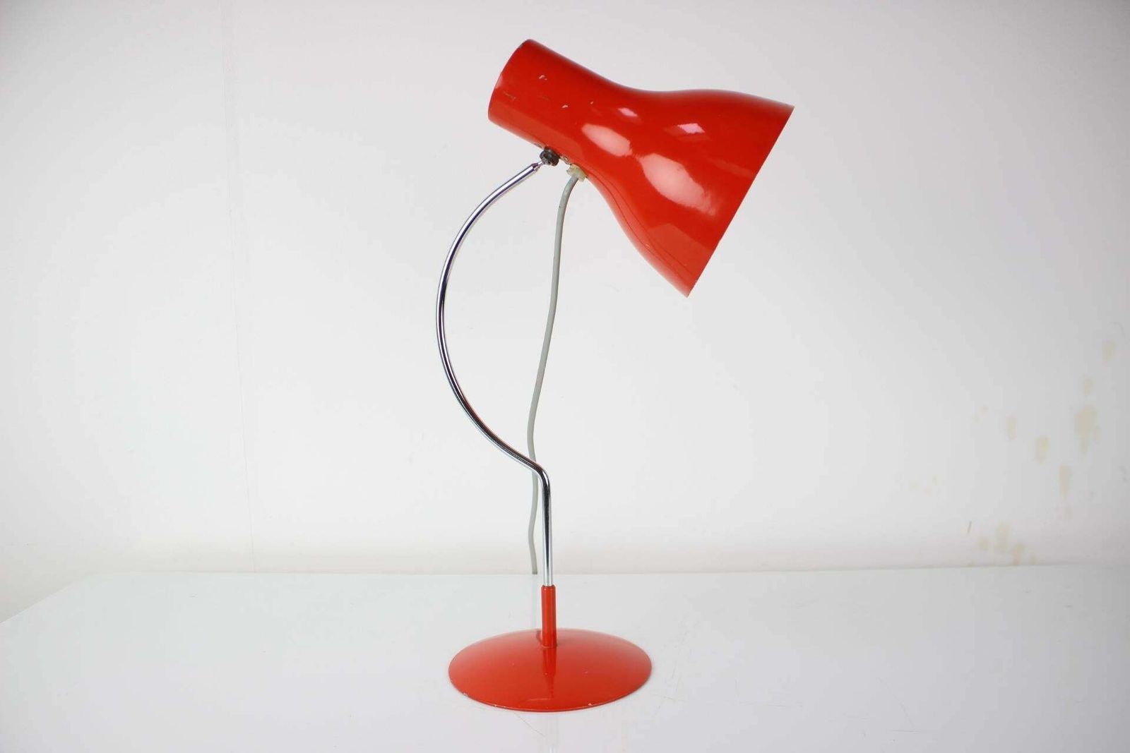 Midcentury Red Table Lamp/Napako Designed By Josef Hurka, 1970s photo Lighting