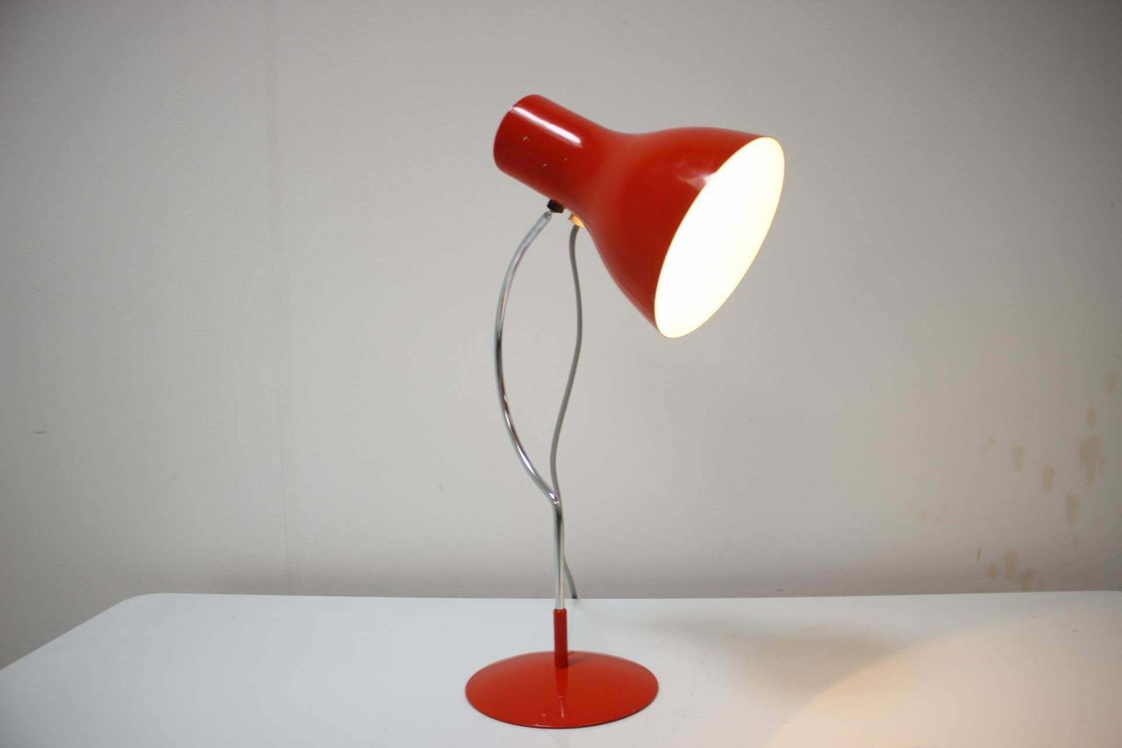 photo furniture Midcentury Red Table Lamp/Napako Designed By Josef Hurka, 1970s