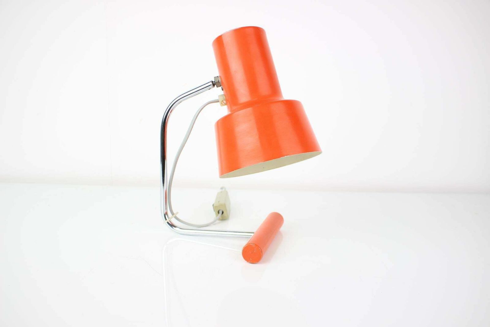 Midcentury Orange Table Lamp/Napako Designed By Josef Hurka, 1970s photo furniture