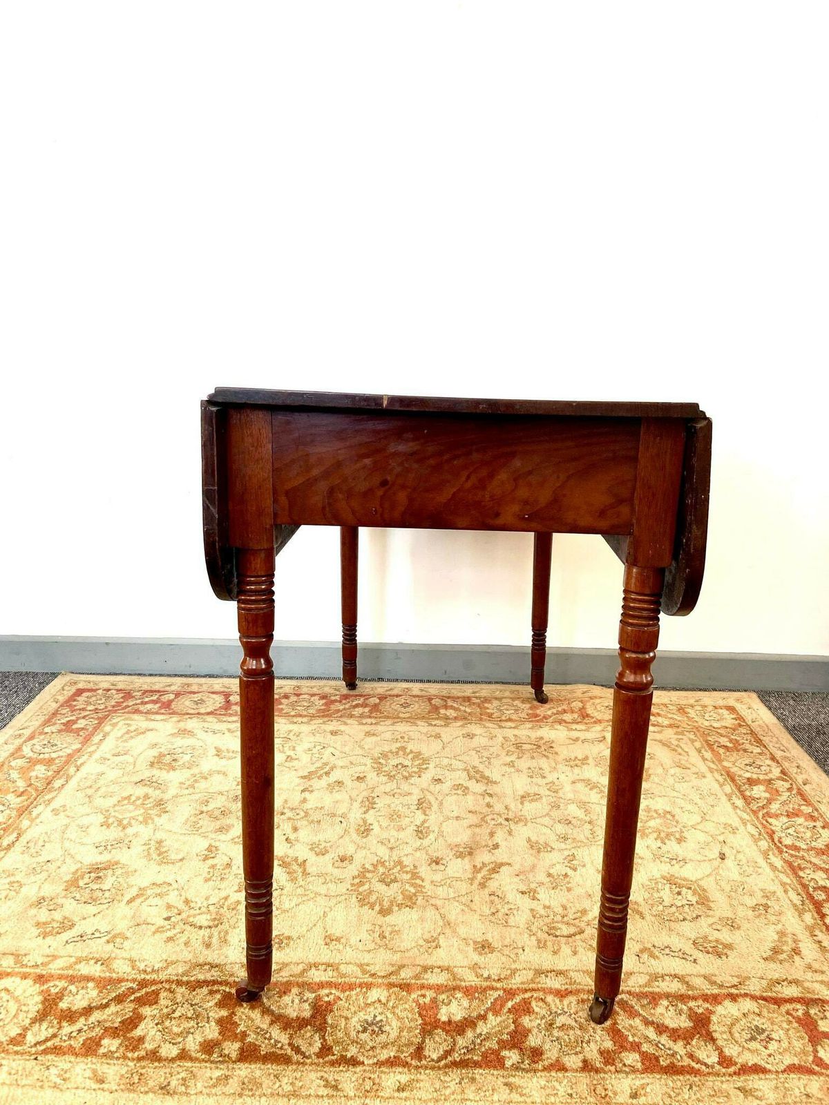 Antique Regency Pembroke Table / Turned Legs And Castor / Solid Mahogany / Free Delivery / Made In England C1830 photo buy