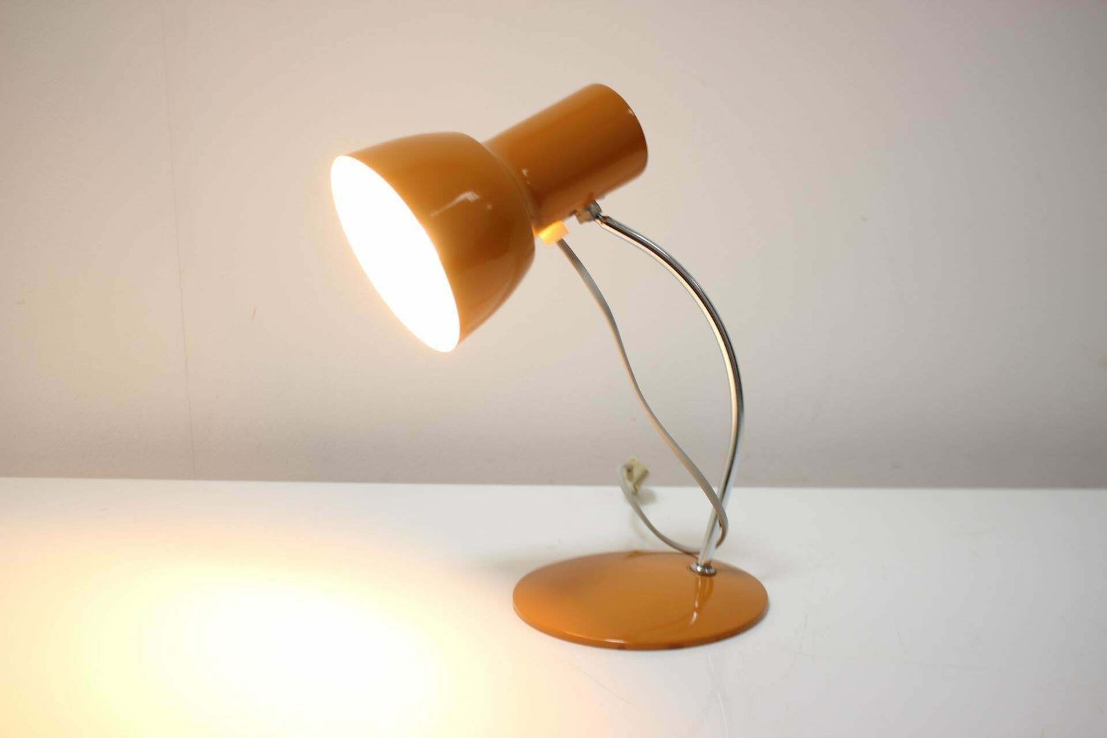 photo for sale Midcentury Orange Table Lamp/Napako Designed By Josef Hurka, 1970s