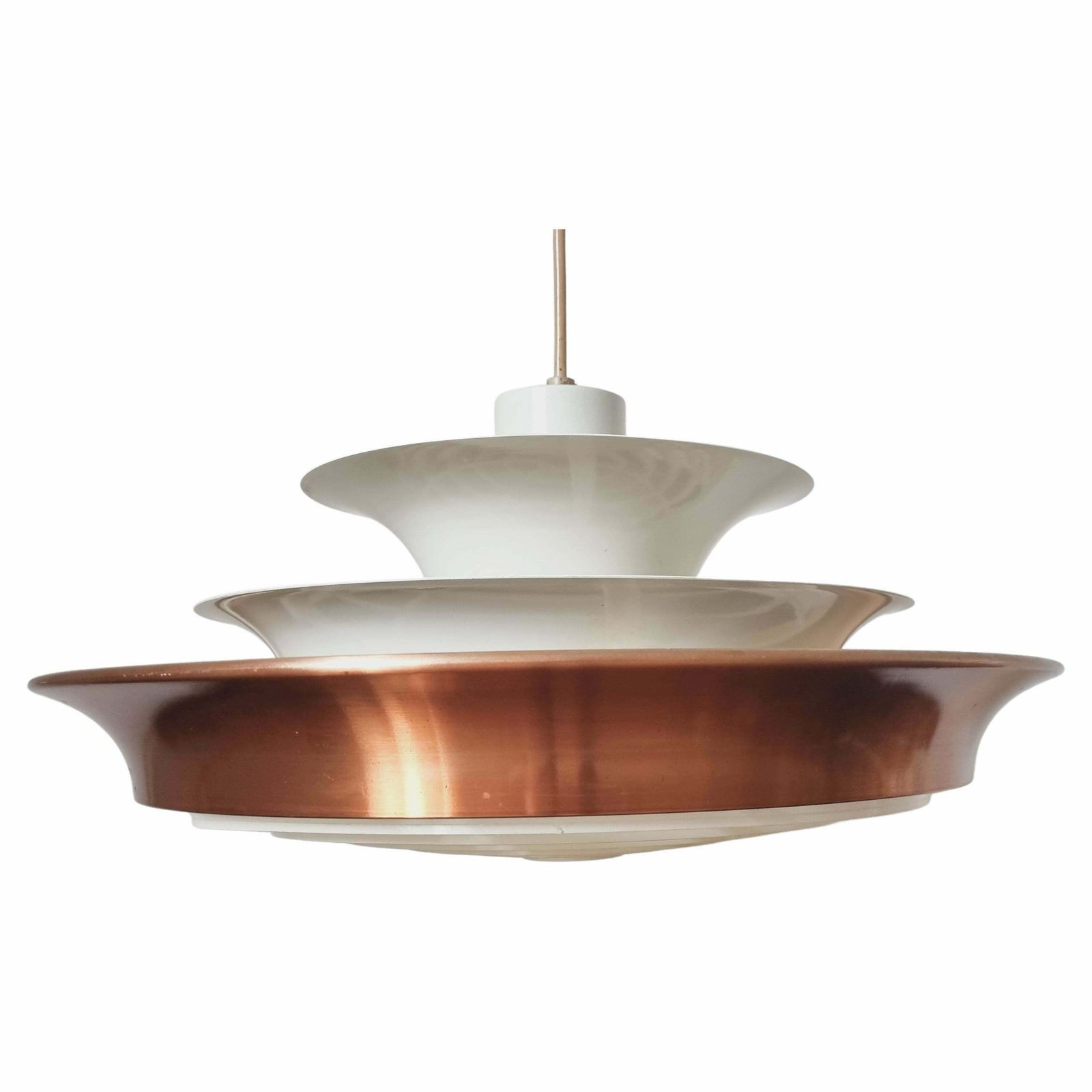 Rare Midcentury Pendant In Style Of Louis Poulsen, Denmark, 1970s