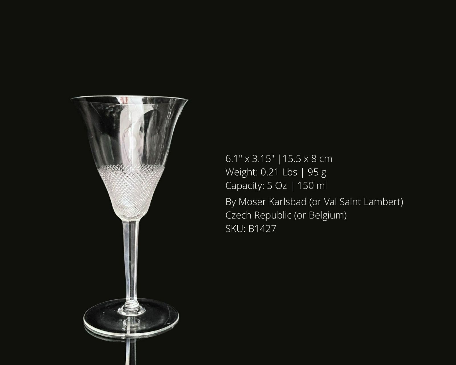 Moser Lloyd Wine Glasses | Select A Size | Design Tyra Lundgren 1922 photo 330.0