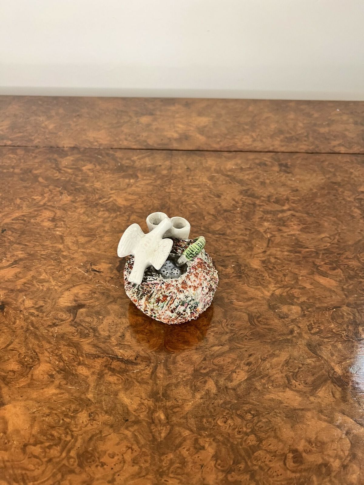 Lovely Victorian Staffordshire Inkwell photo for sale