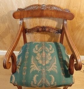 George III Period Elbow Chair, Oriental photo furniture