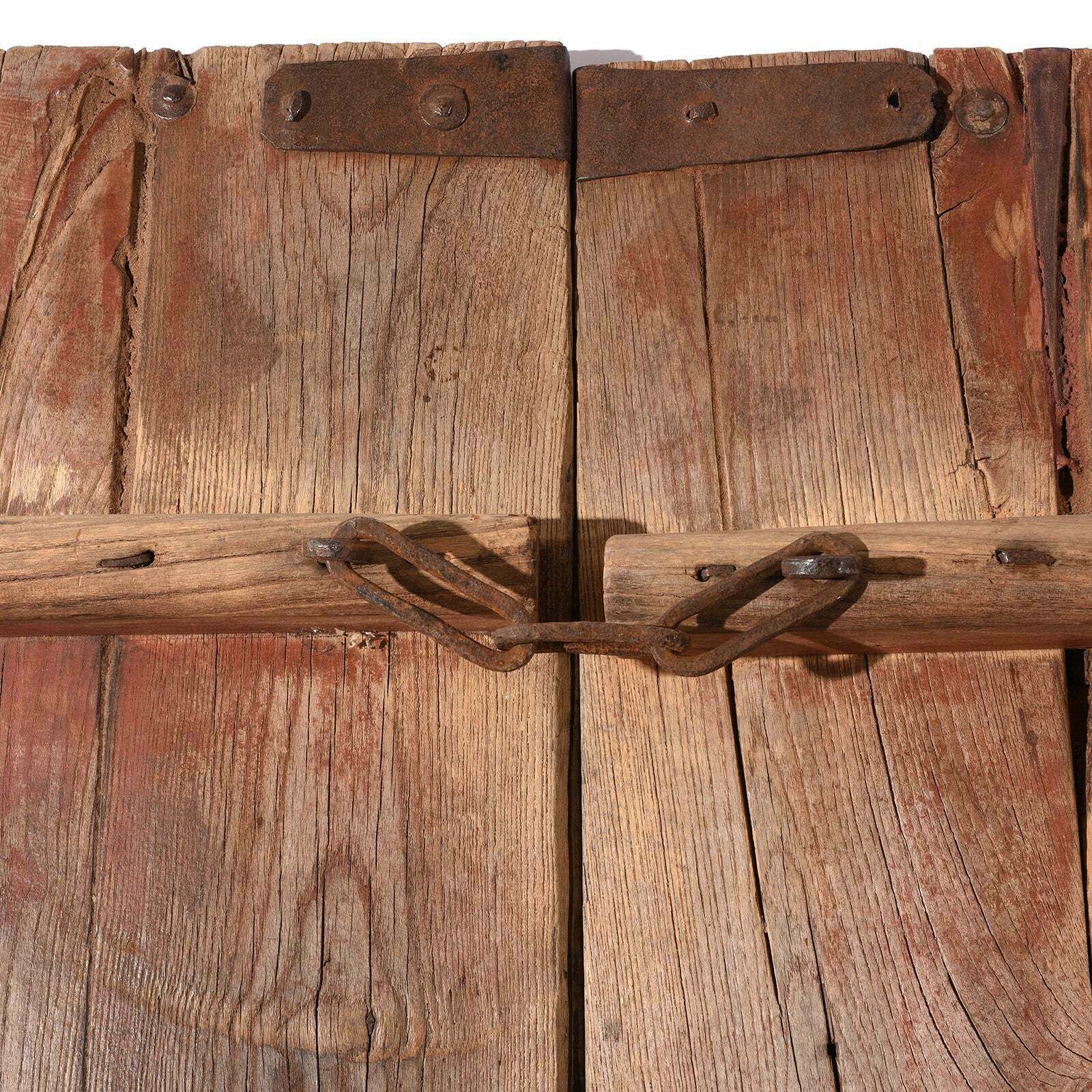 Chinese Bleached Elm Doors From Shanxi, 19th Century photo vintage