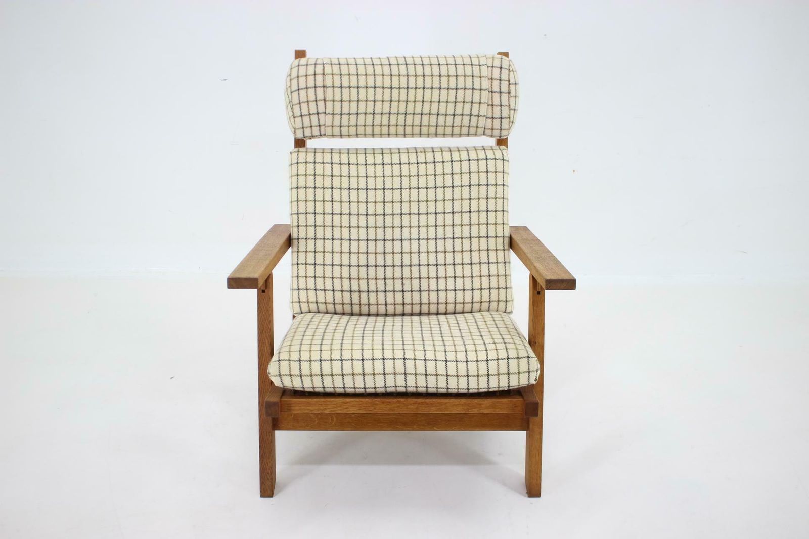 Rare Hans J. Wegner Oak Reclining Lounge Chair Model Ap71, Denmark 1968 photo Furniture