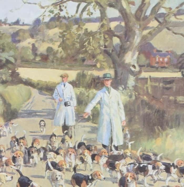 Bolebroke Beagles Hunting Lithograph After Peter Biegel photo for sale