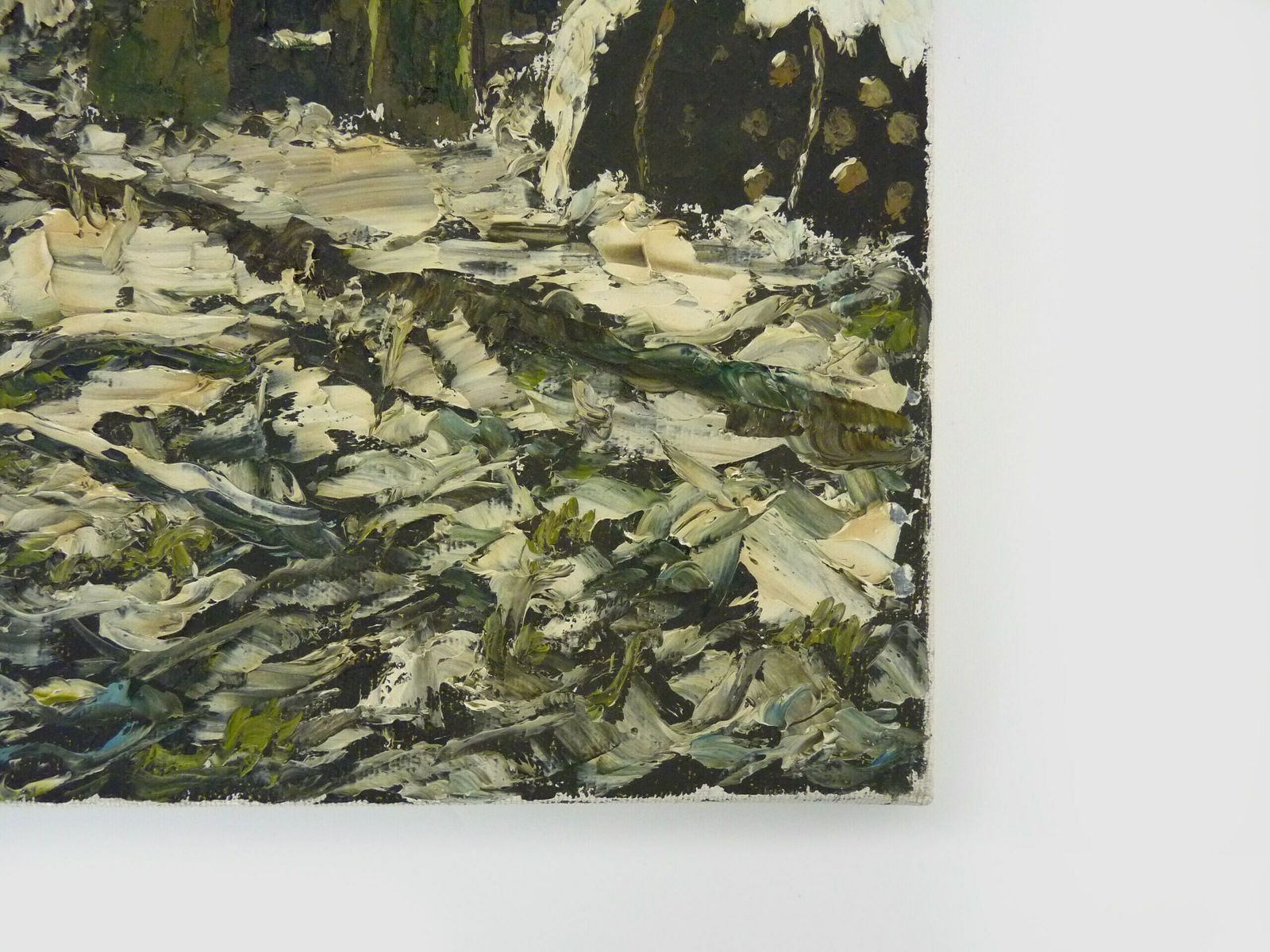 Huile sur toile, village de Jan Van Dooren, paysage d'hiver. Signée photo Art