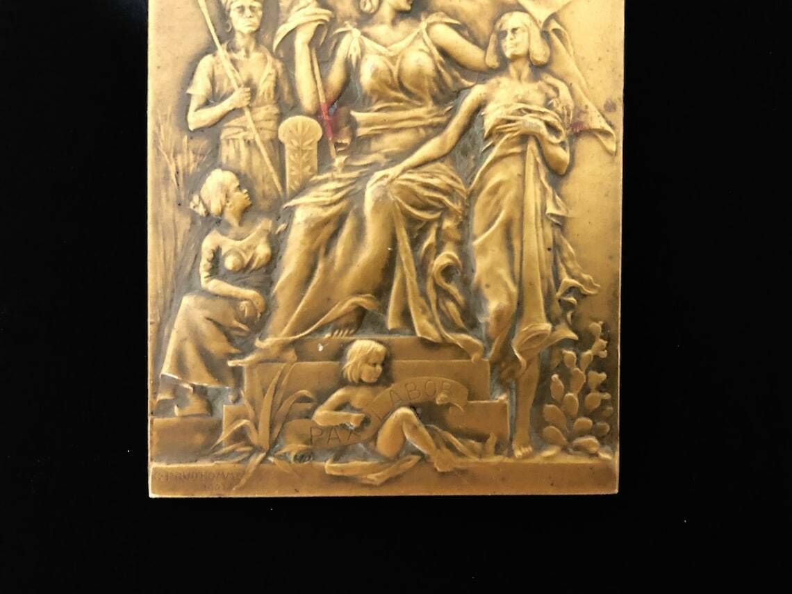 Pax Labor Medal (Peace Work) In Bronze By G.Prudhomm photo vinterior