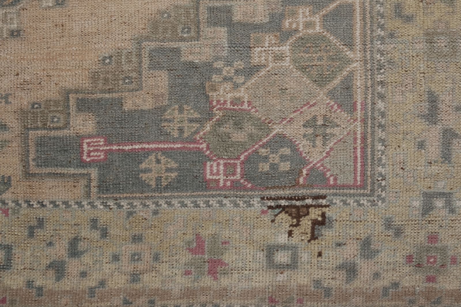 Textiles Turkish Oushak Gallery Runner, Farmhouse Kitchen Rugs 4'8" X 8'8" photo
