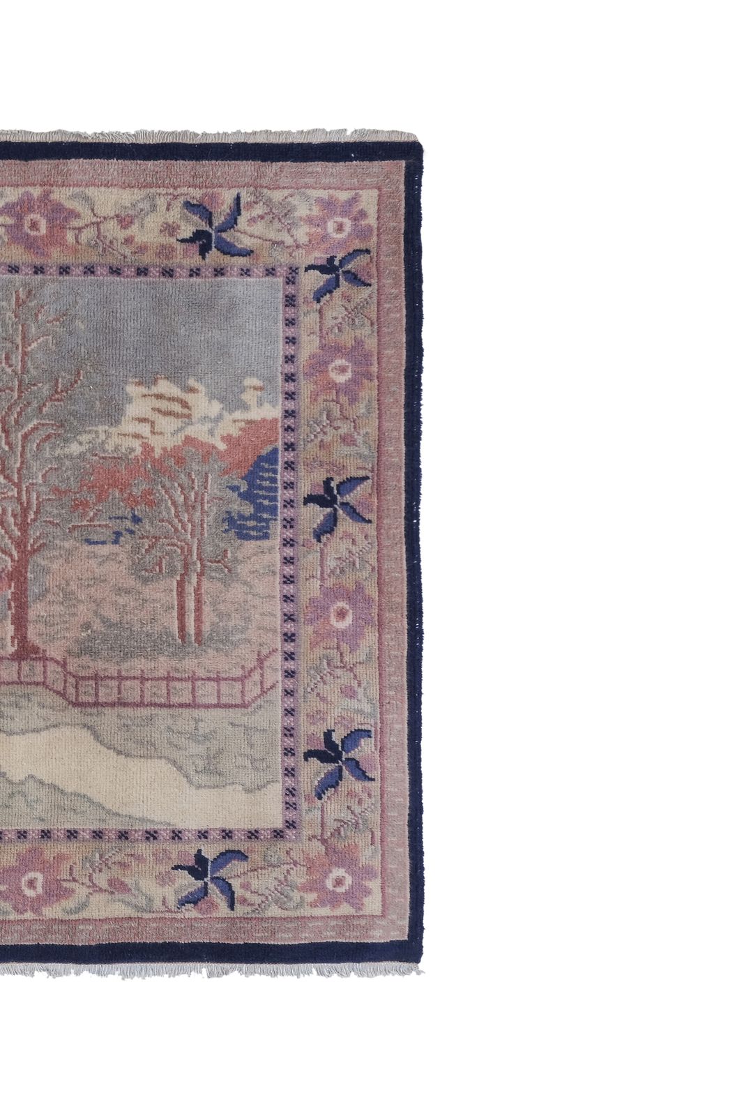 Vintage Village Pictorial Wall Hanging Tapestry 3'6'' X 5'5'' photo vinterior