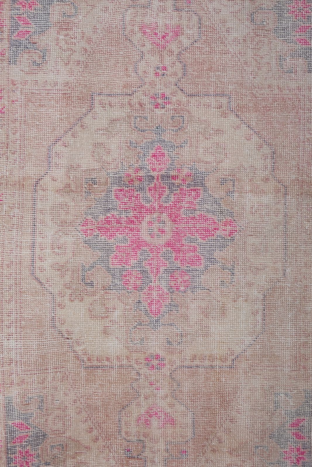 Hand Knotted Faded Turkish Rug 4'3'' X 7'3'' photo Textiles