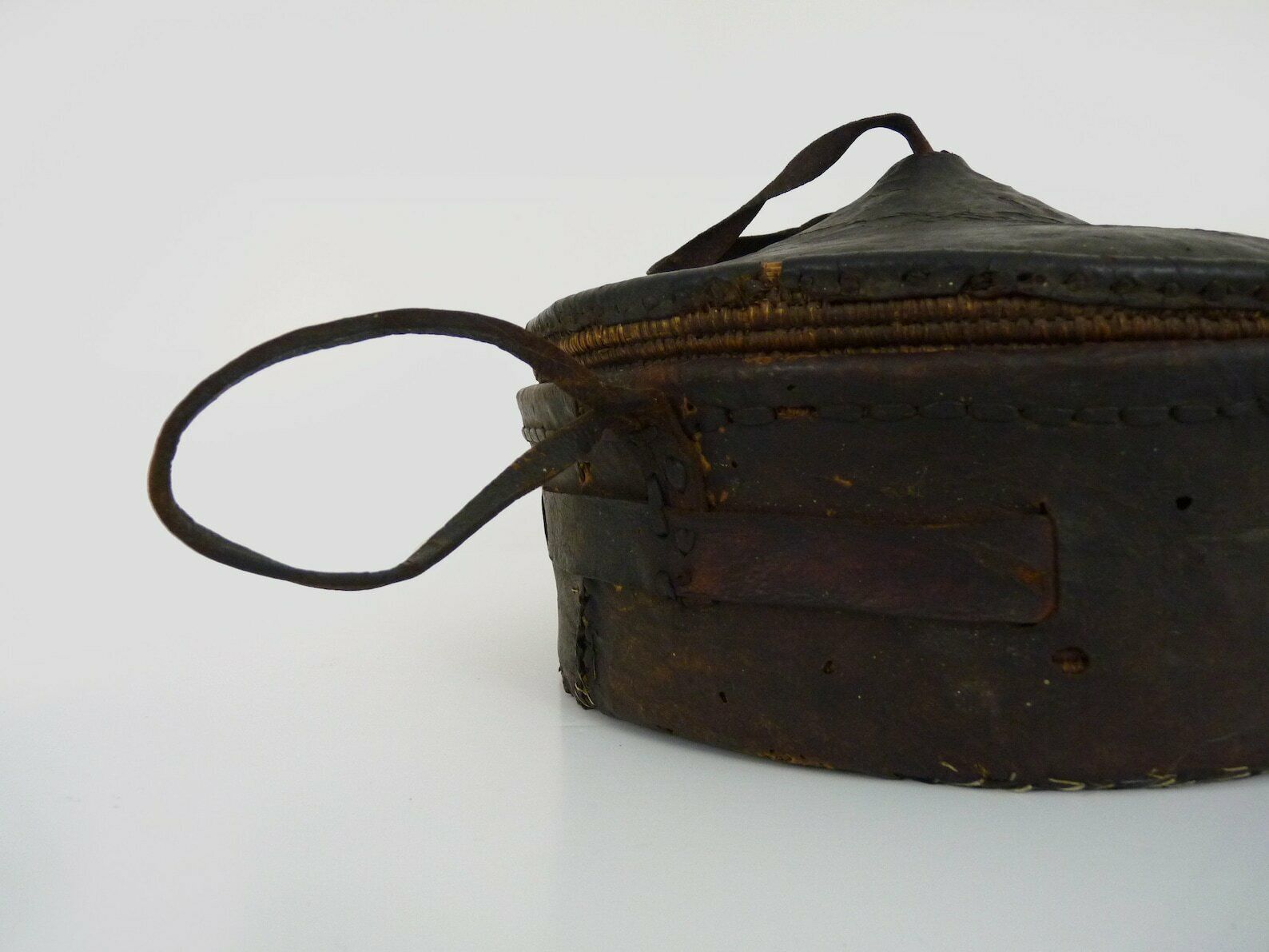 Old Tuareg Pantry From Mauritania Leather And Woven Wicker photo Home Decor