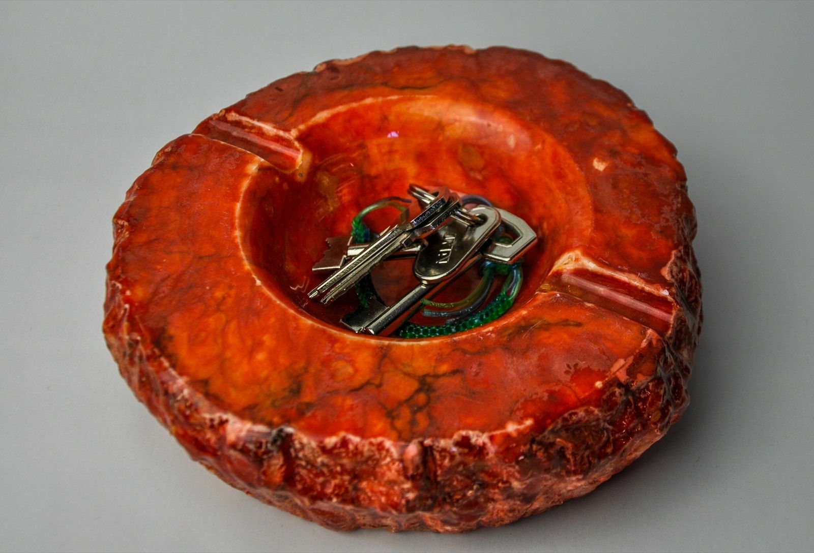 Red Alabaster Ashtray By Romano Bianchi, Italy, 1970 photo vinterior
