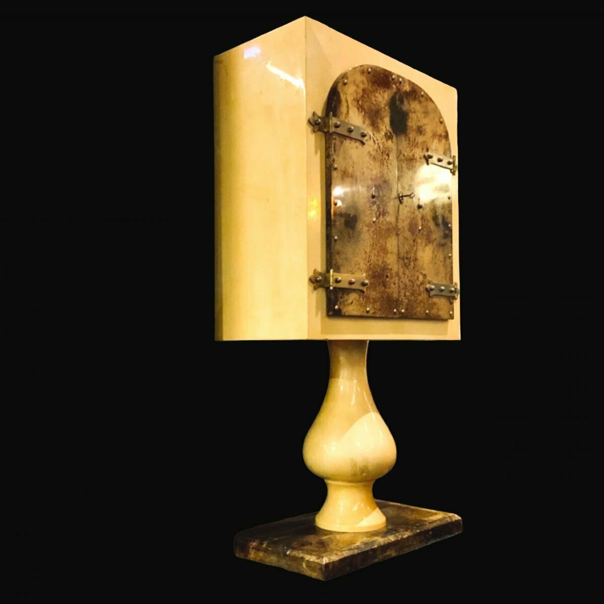 Parchment Bar Cabinet, Italian Design By Aldo Tura 1960s photo furniture