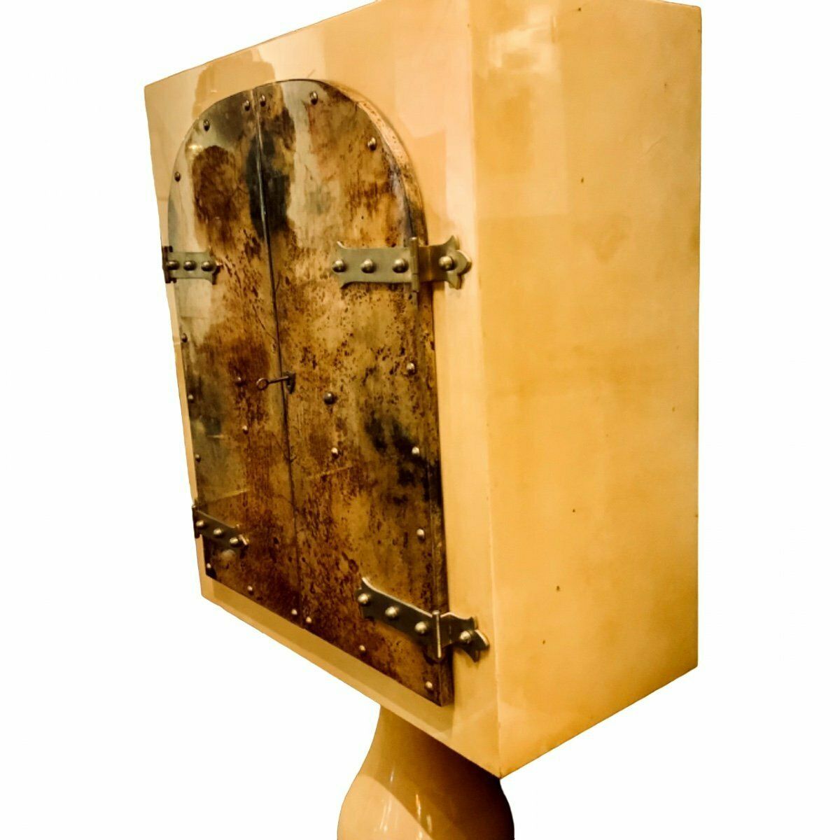 Parchment Bar Cabinet, Italian Design By Aldo Tura 1960s photo for sale