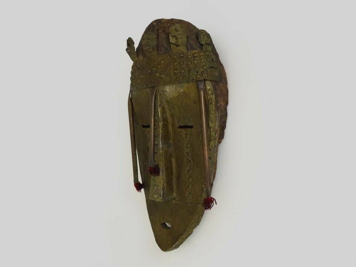 Ancient Ritual Face Mask Bambara Marka Sarakole From Mali African Tribal Art photo vinterior