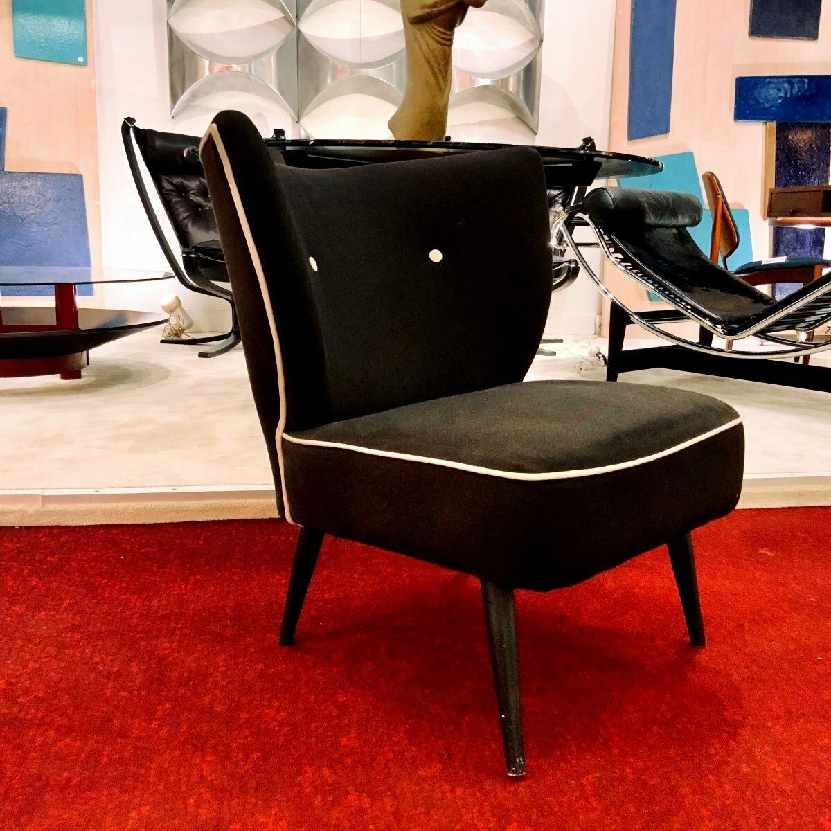 Furniture Scandinavian Design Cocktail Fireside Chair 1950 photo