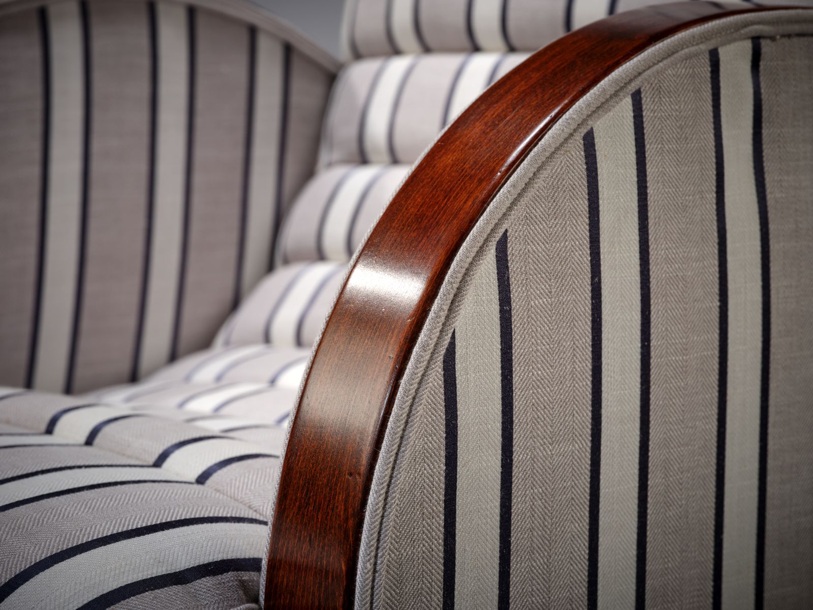 The Deco Modernist 'Maritime Gentle Rocker' Fluted Back Rocking Armchair, England Circa  1930's photo buy