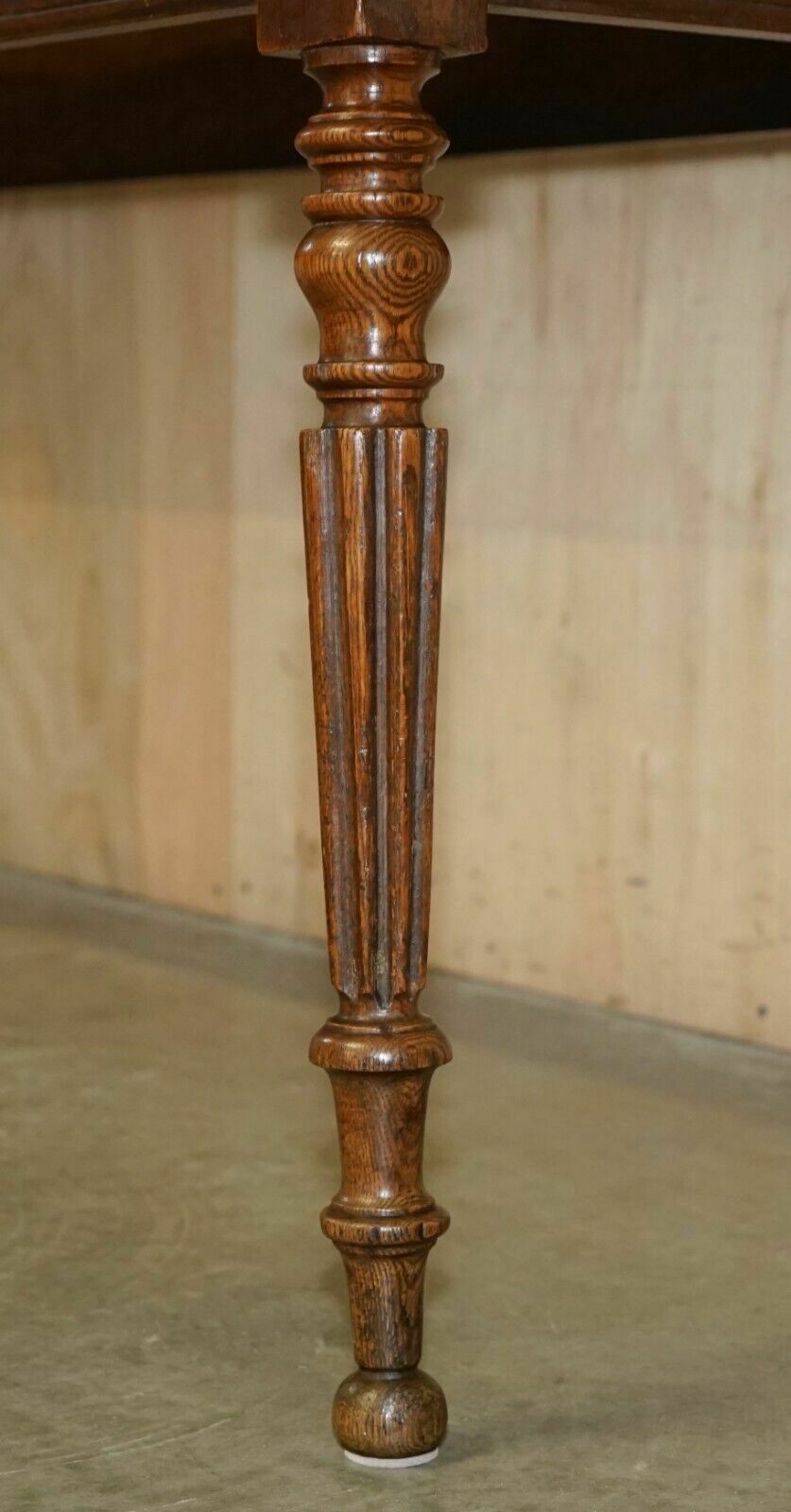 photo buy Antique French Two Plank Top Farmhouse Burr Fruitwood Refectory Dining Table