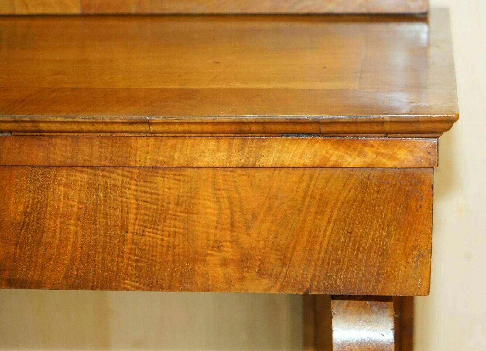 photo buy Pair Of Fully Restored Antique Circa 1815 Regency Walnut Console Tables & Mirror