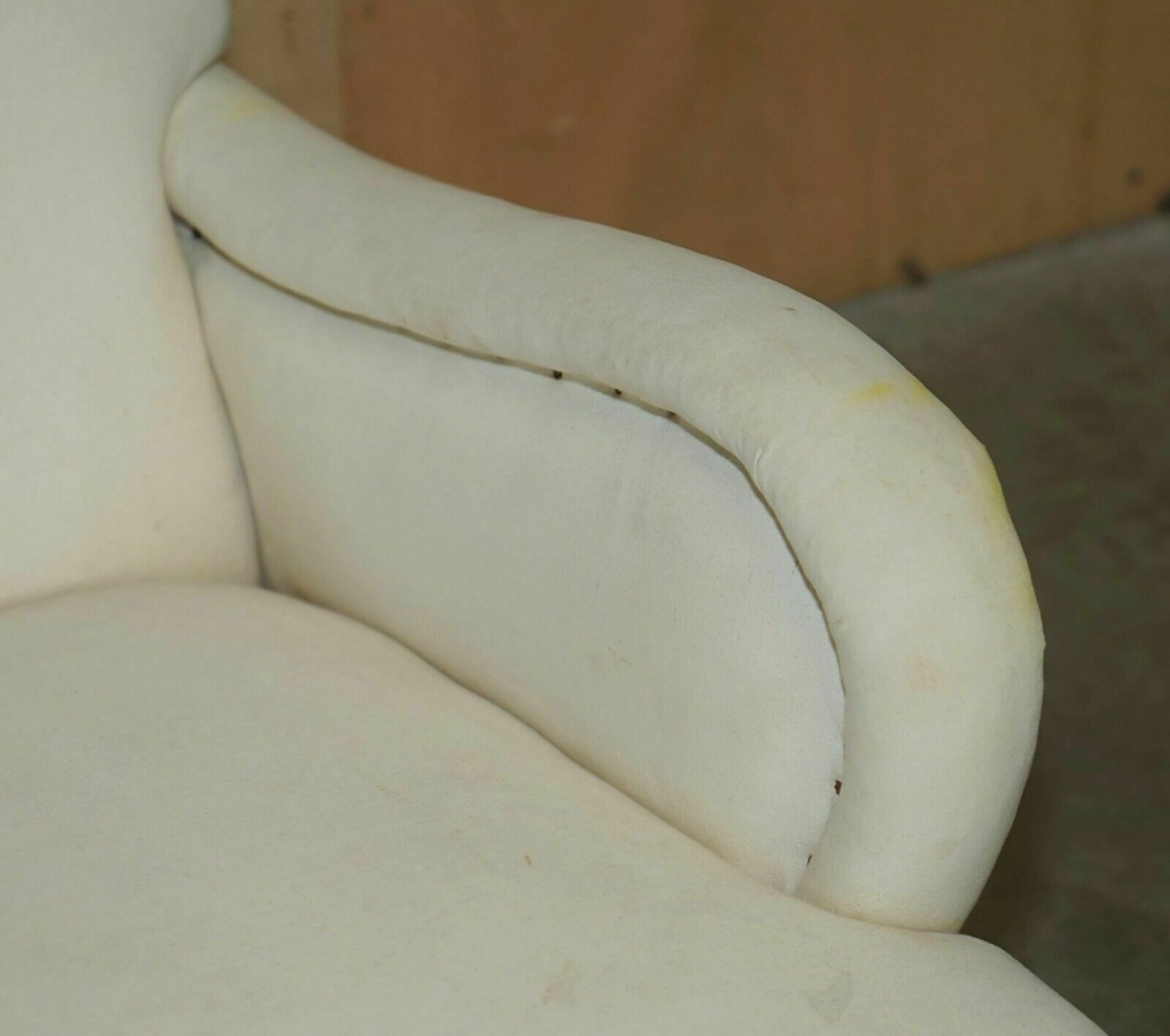 Antique Victorian Howard & Son's Bridgewater Style Armchair Nicely Sculpted Arms photo buy