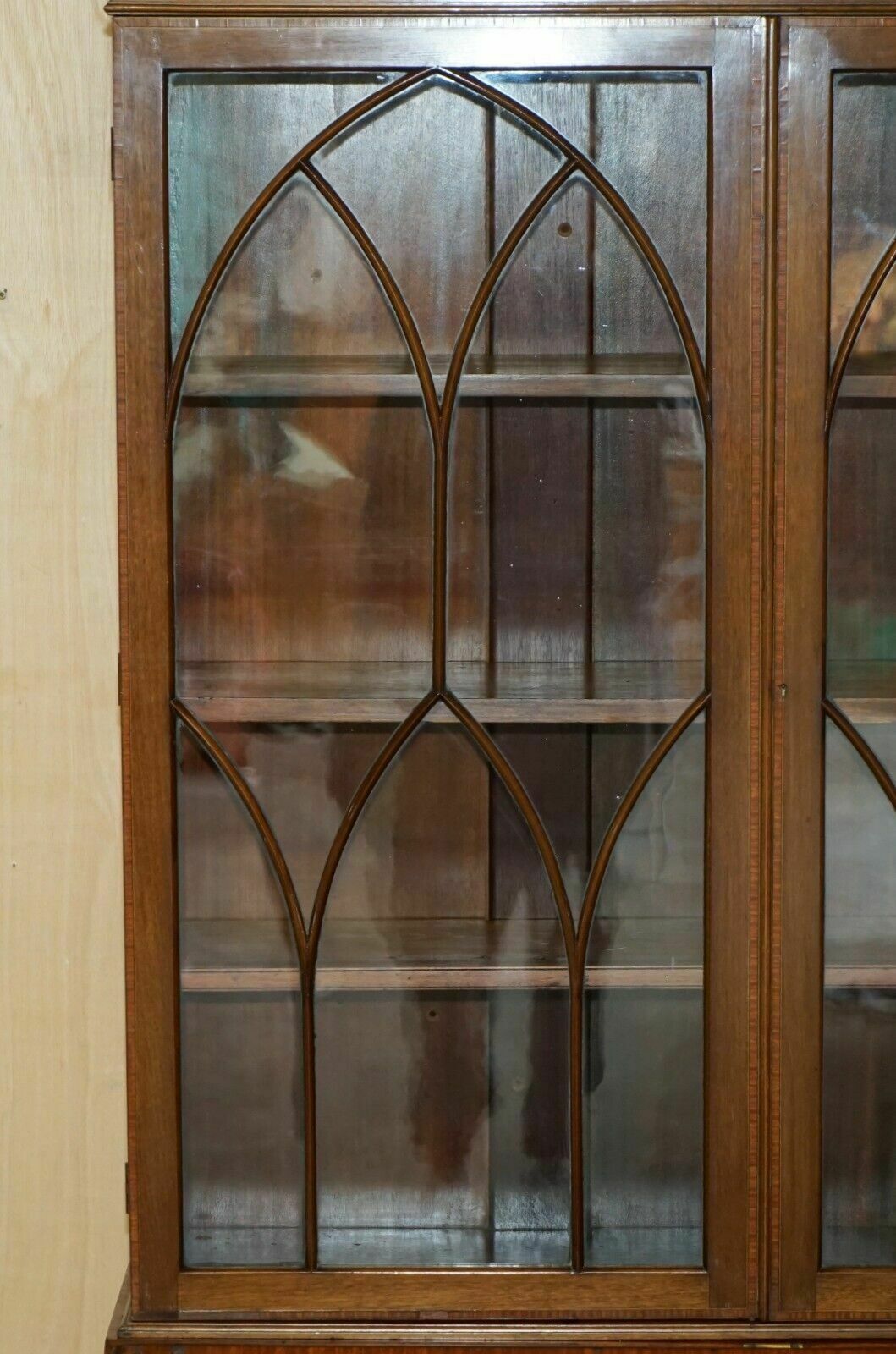 Stunning Antique Circa 1840 Sheraton Revival Library Bureau Bookcase On Drawers photo 4950.0