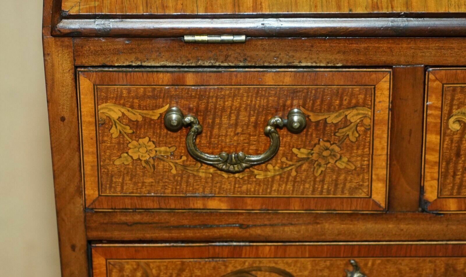 Furniture Stunning Antique Circa 1840 Sheraton Revival Library Bureau Bookcase On Drawers photo