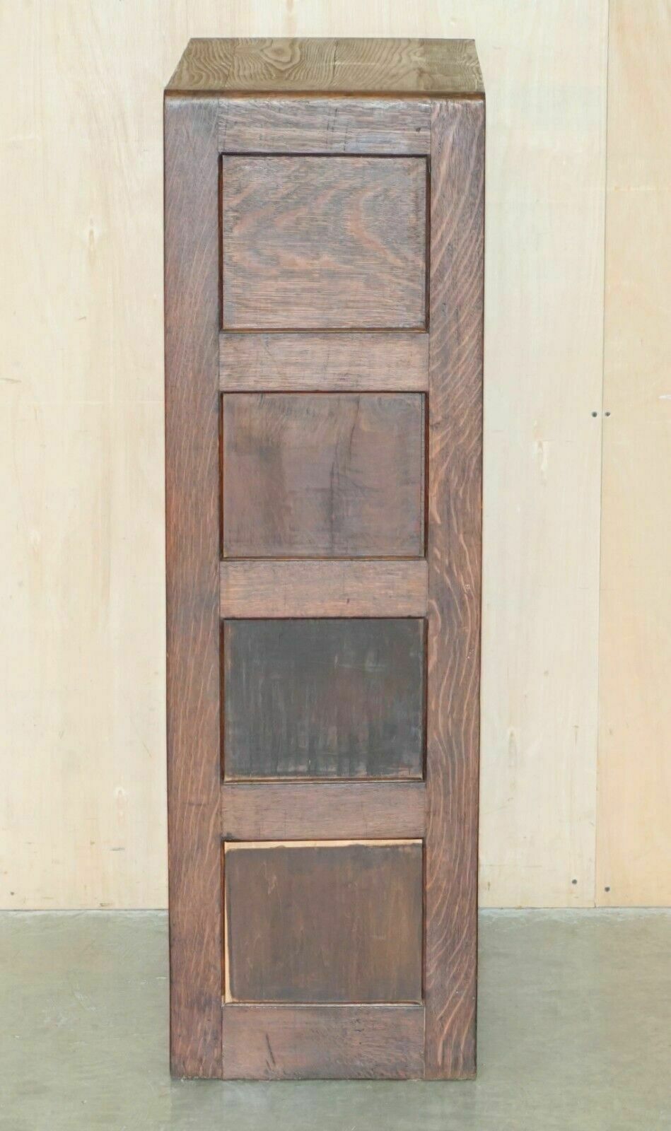 photo buy Antique Art Deco Circa 1920's Restored English Oak Filing Cabinet New Fittings