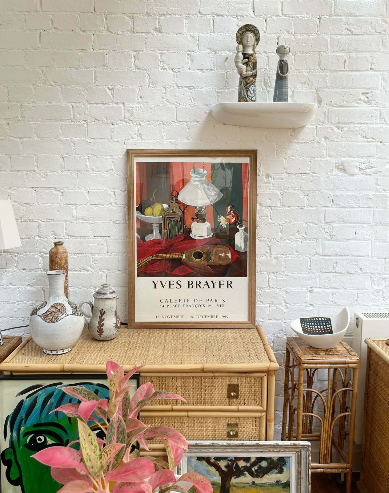 French Vintage Exhibition Poster For Yves Brayer (1969)   Galerie De Paris photo for sale