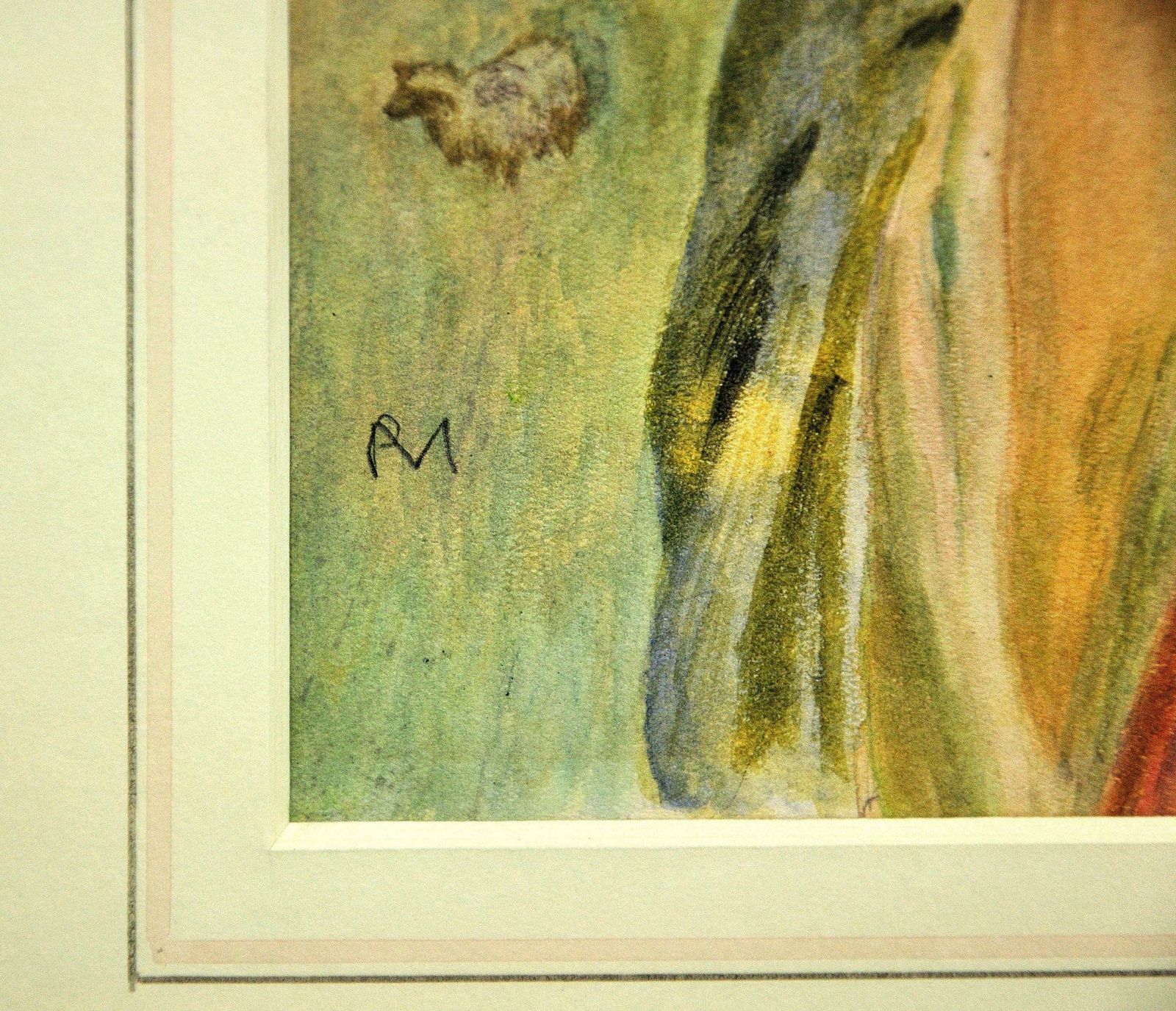 Philip Richard Morris 1836 To 1902. The Cloaked Shepherdess. Framed Watercolour Painting. Pre Raphaelite Movement & The Arts & Crafts Aesthetic. photo for sale