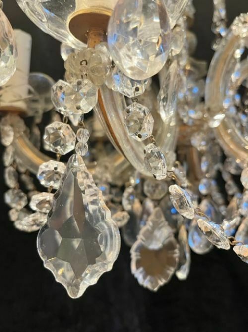 Six Light Italian Marie Theresa Antique Chandelier photo vintage