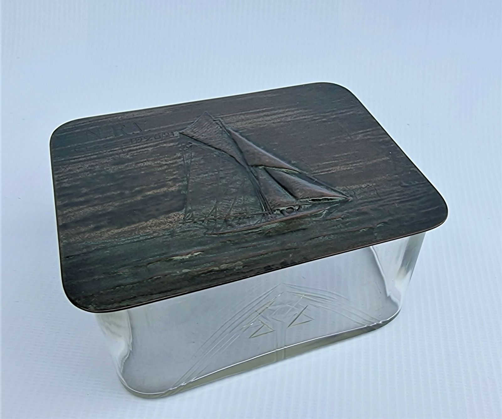 A Rare Early Competitive Sailing Presentation Box Which Is Of Nautical Interest And Made By W.M.F. photo for sale
