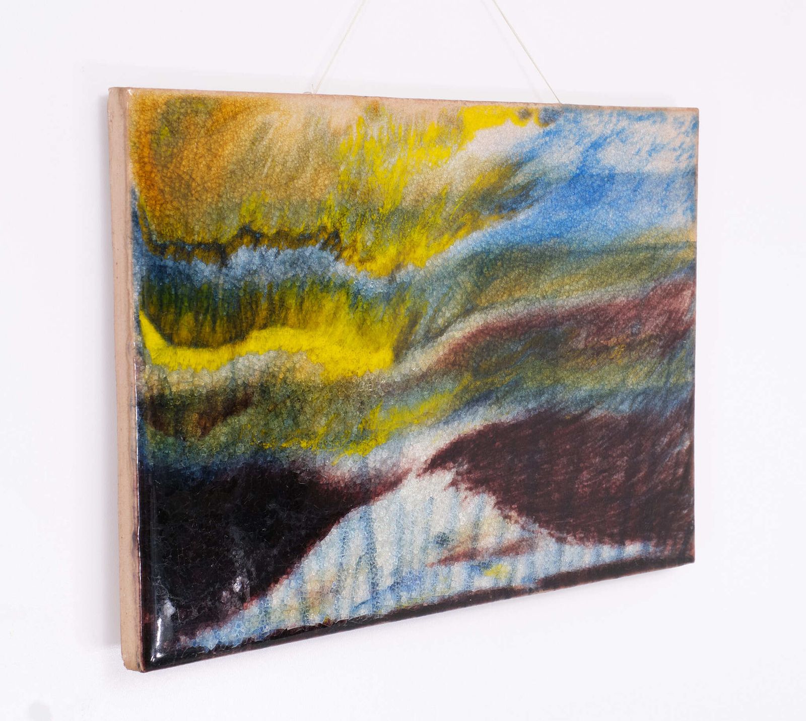 Set Van Drie Abstracte Keramische Wandplaquettes. Duitsland, Ca. Jaren 1960 photo vintage