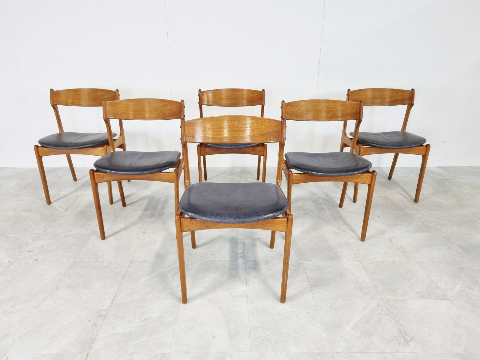 Mid Century Dining Chairs By Erik Buch For Od Mobler, 1960s