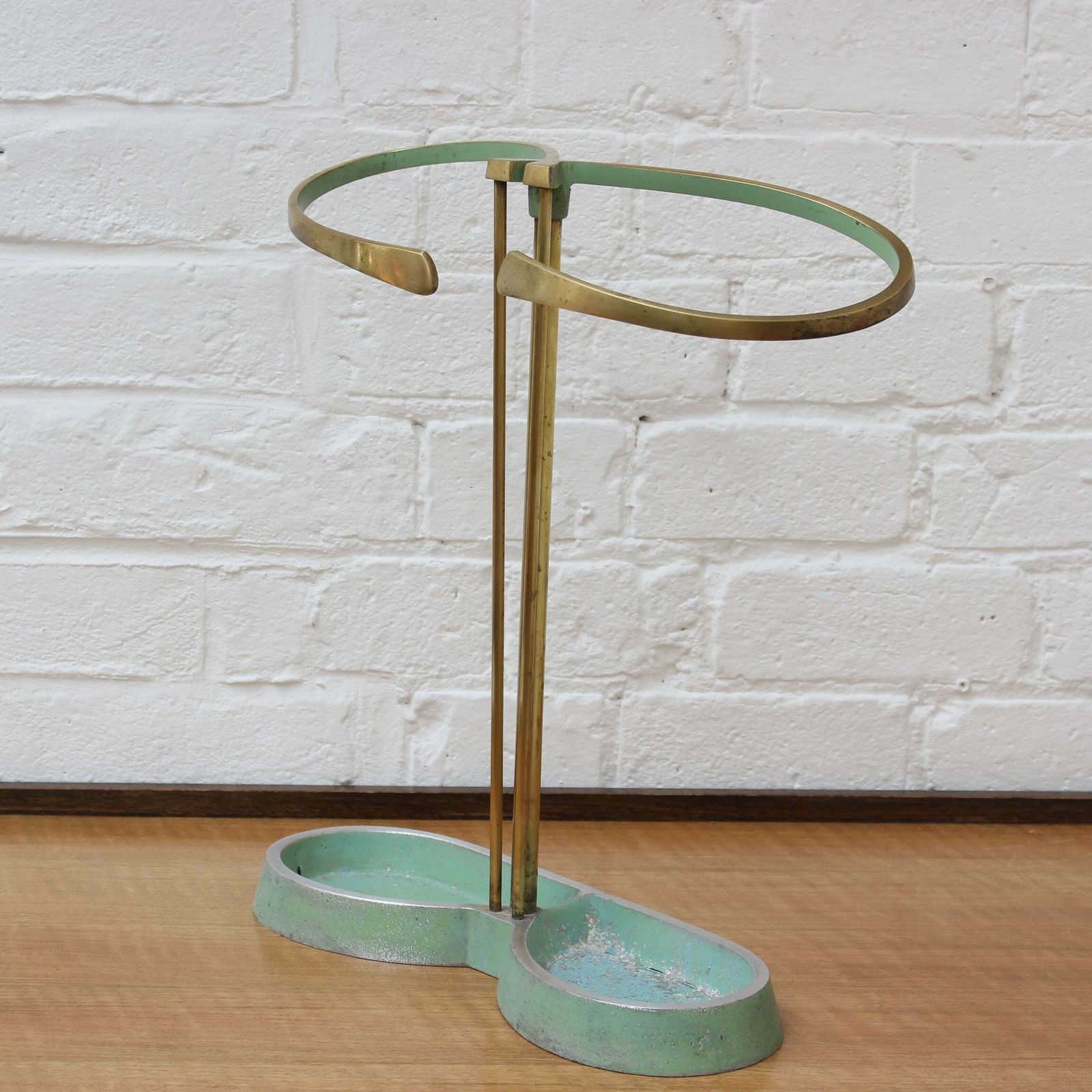 Mid Century Modern Brass Umbrella Stand Attributed To Artes H&H Seefried Steppach (Circa 1950s) photo for sale