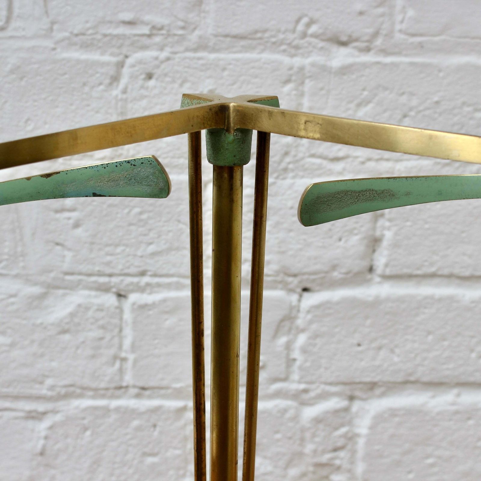 300.0 Mid Century Modern Brass Umbrella Stand Attributed To Artes H&H Seefried Steppach (Circa 1950s) photo
