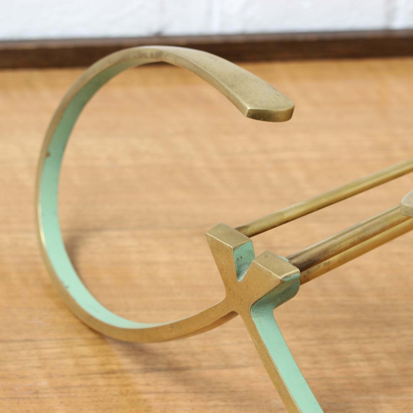 photo buy Mid Century Modern Brass Umbrella Stand Attributed To Artes H&H Seefried Steppach (Circa 1950s)
