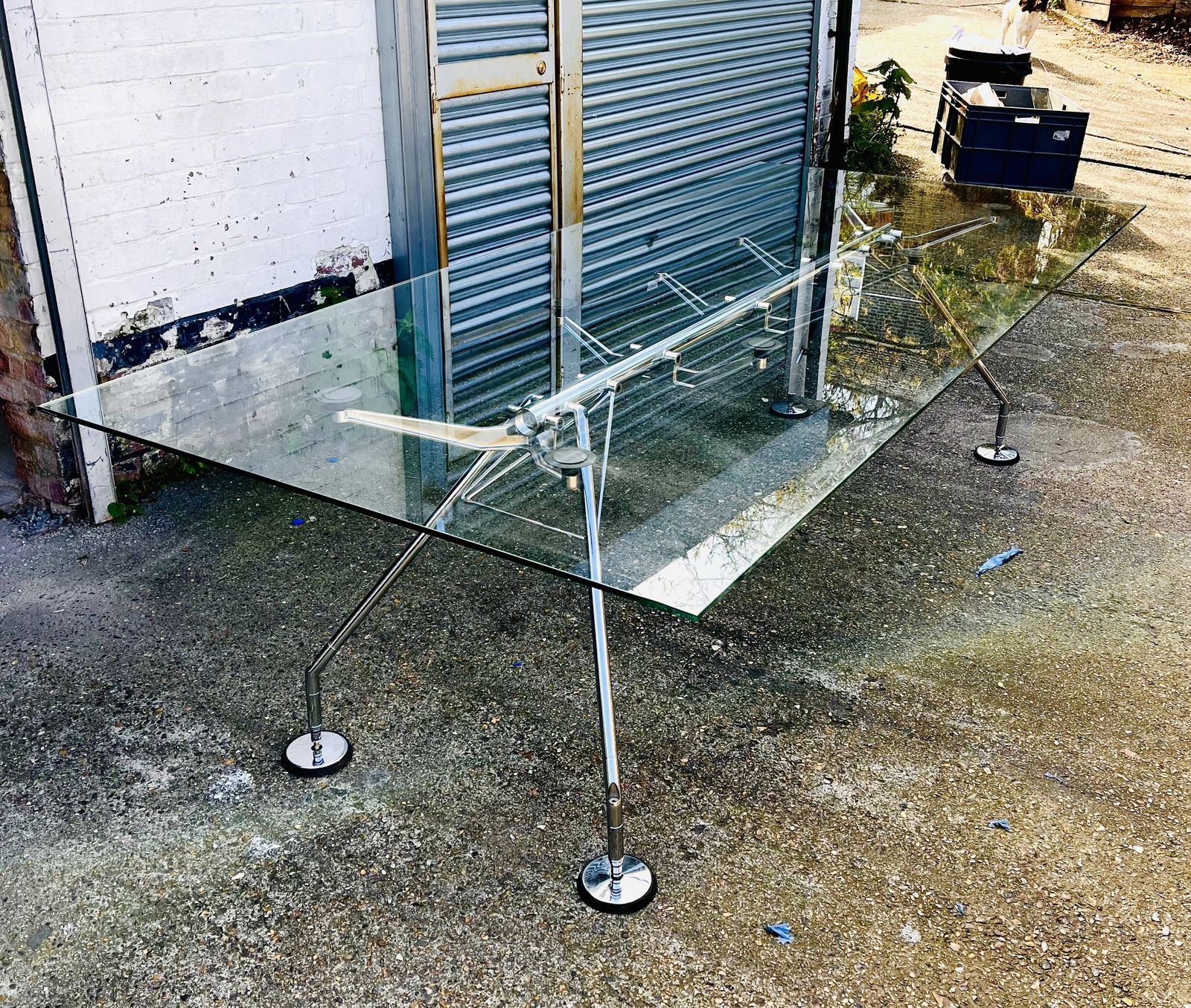 Tecno Nomos Glass Table 3m Length   By Sir Norman Foster