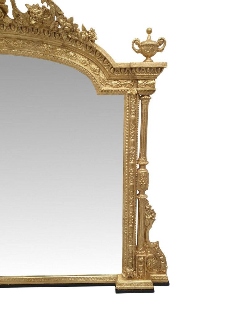 A Very Rare And Impressive 19th Century Giltwood Overmantle Mirror photo for sale