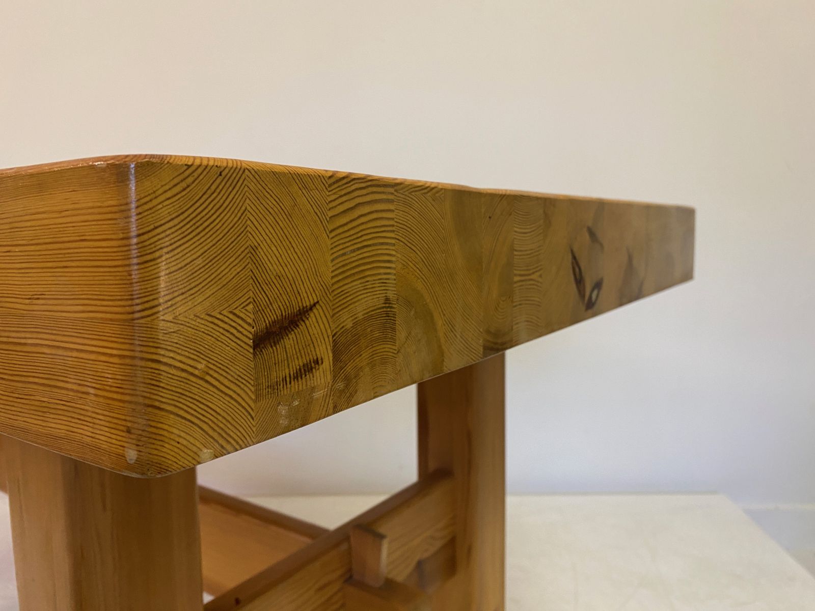 photo furniture 1970s Swedish Chunky Pine Dining Table