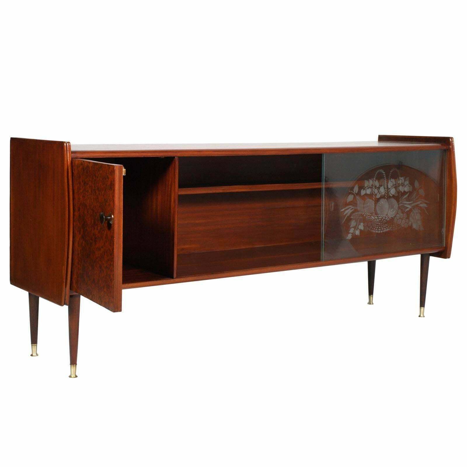 Midcentury Cabinet Art Deco From Lissone, Made In Milan, Gio Ponti Style photo for sale