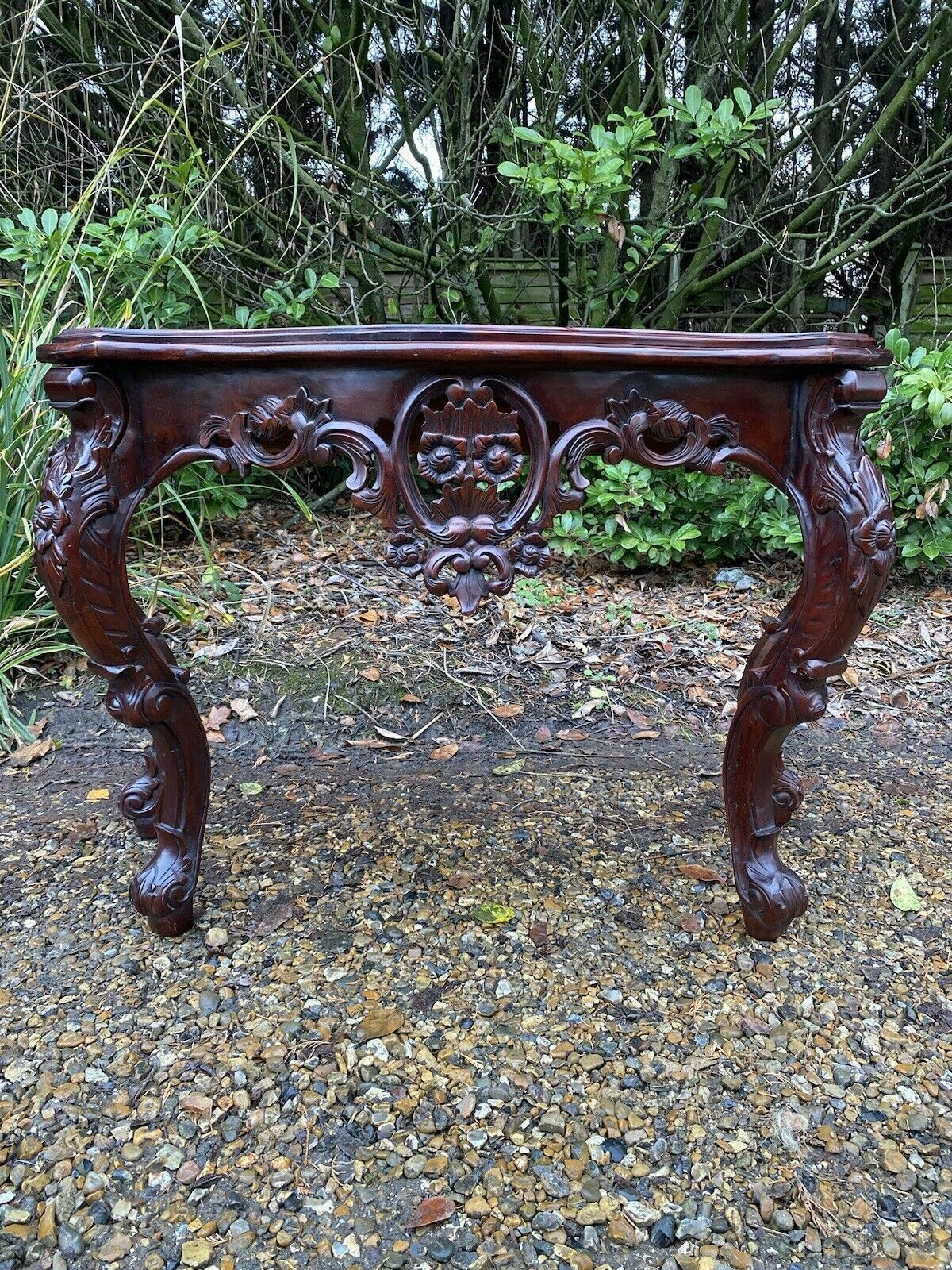 Vintage French Rococo Italian Washstand Hall Dressing Console Table photo for sale