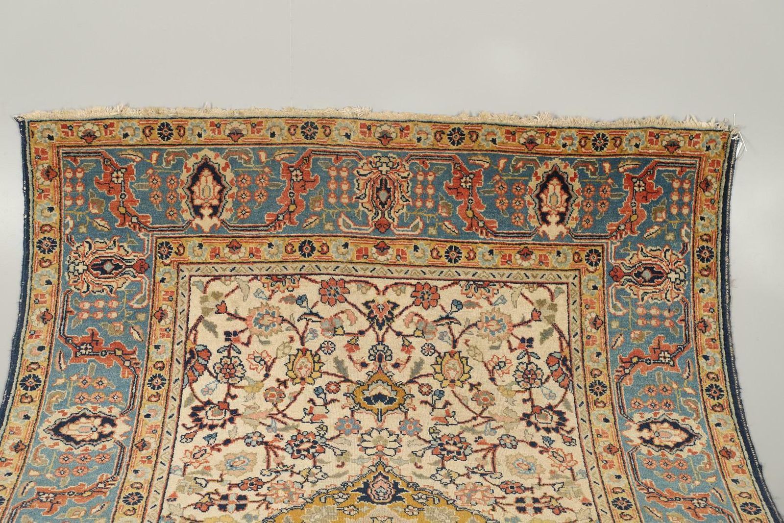 Antique Rug Cream Exclusive Handmade Carpet Decorative Area Rug photo vintage